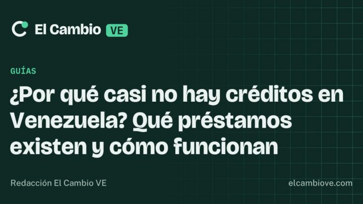 ¿Por qué casi no hay créditos en Venezuela? Qué préstamos existen y cómo funcionan · El Cambio VE